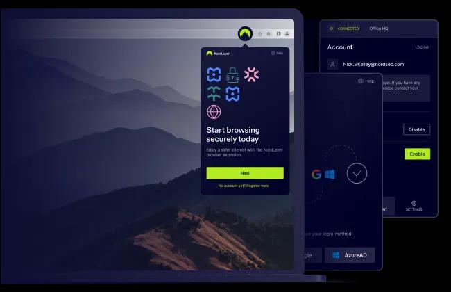 NordLayer as browser extension