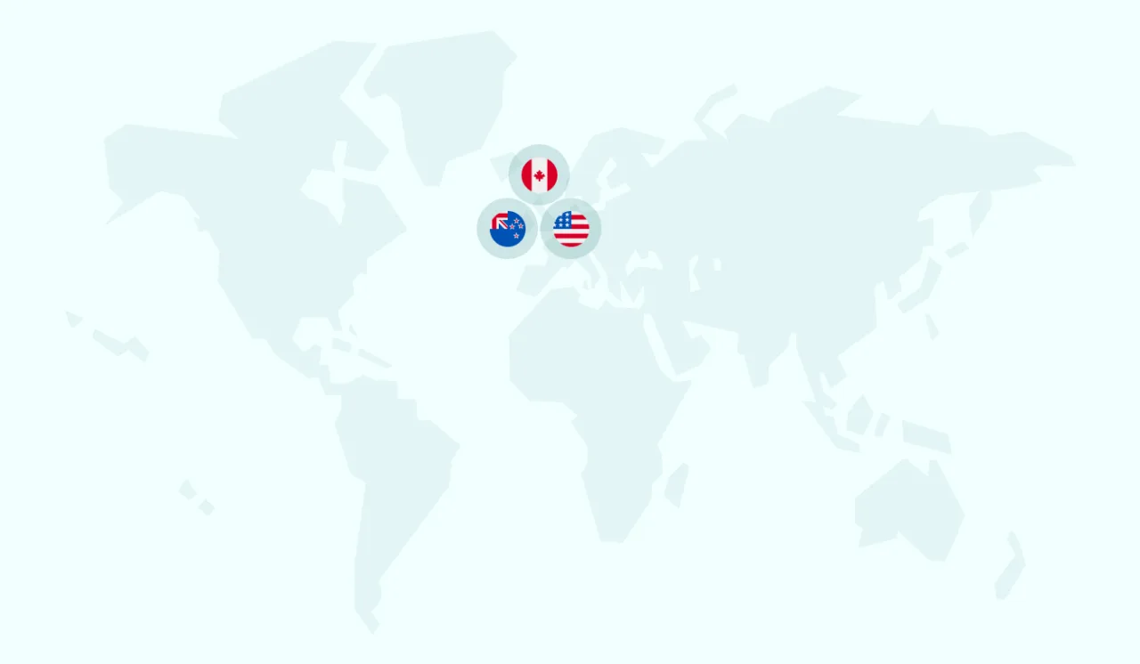 Map of Optimising IT with country specific servers